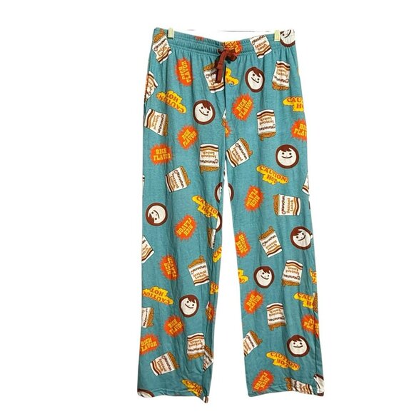 Mad Engine Maruchan Noodles Pajamas Pants Lounge Men Size L Elastic Pattern Logo - Picture 1 of 12